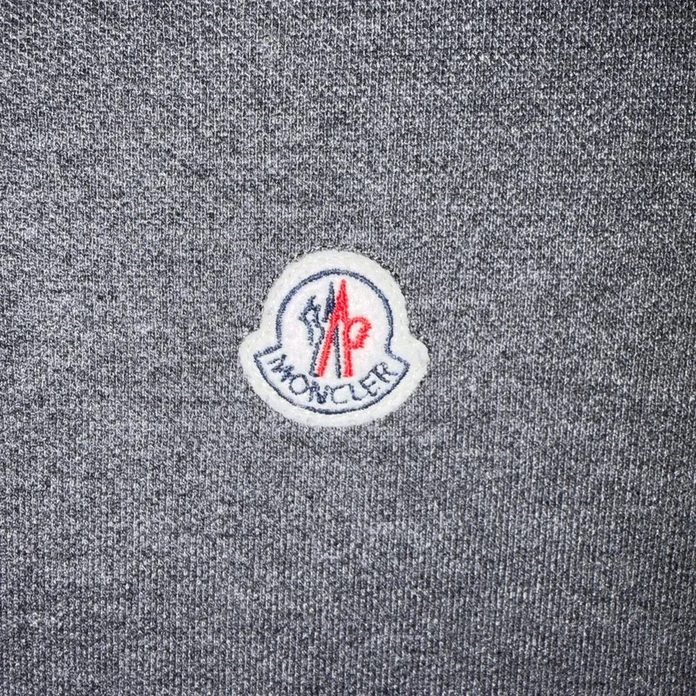 Moncler Dark Gray Polo Shirt with White Accents - Picture 4 of 4